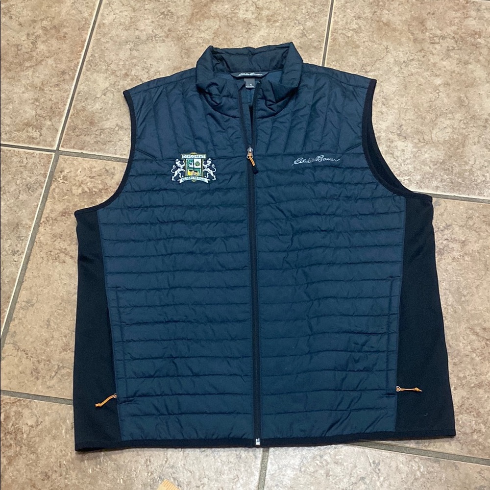 Eddie Bauer Men's Navy Blue Quilted Vest